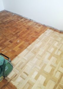 PS Gulv & Byg - gulvafslibning før og efter